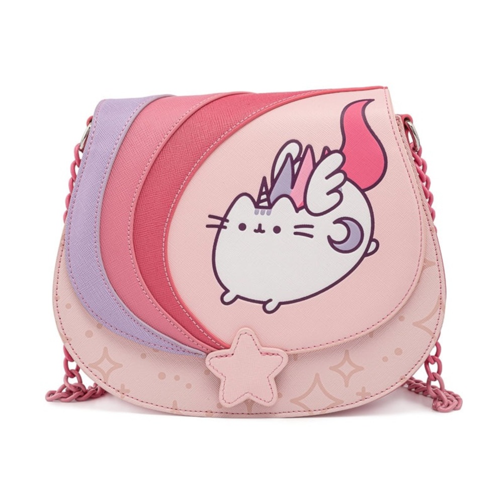 Loungefly Pusheen Unicorn Ombre Chain Strap Crossbody Bag